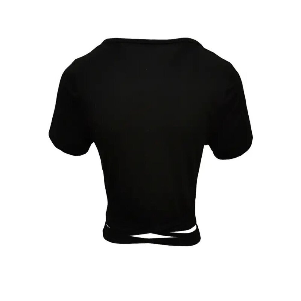 V Neck Short Sleeve Sexy Bandage Stretchy T-shirt - Picture 3 of 4